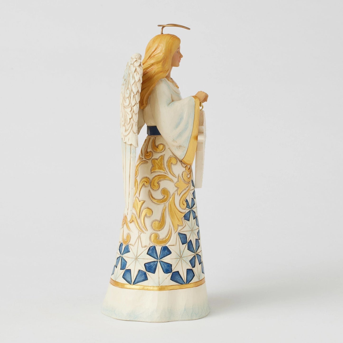 Blue & Gold Angel Figurine