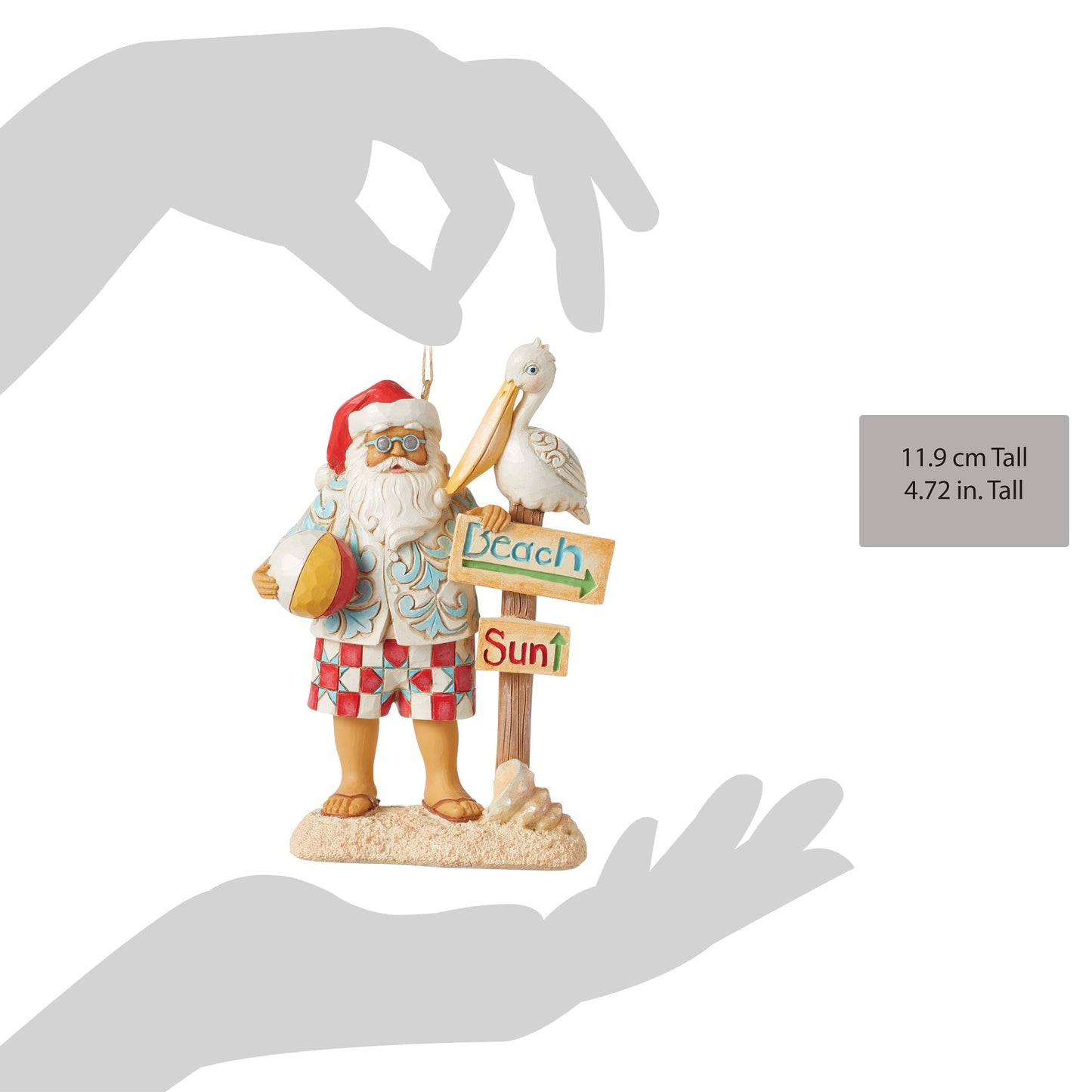 Santa with Sign Ornament