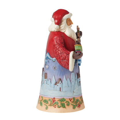 Santa Over Night Sky Figurine