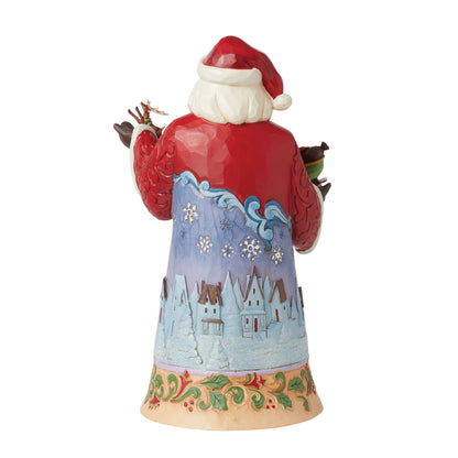 Santa Over Night Sky Figurine