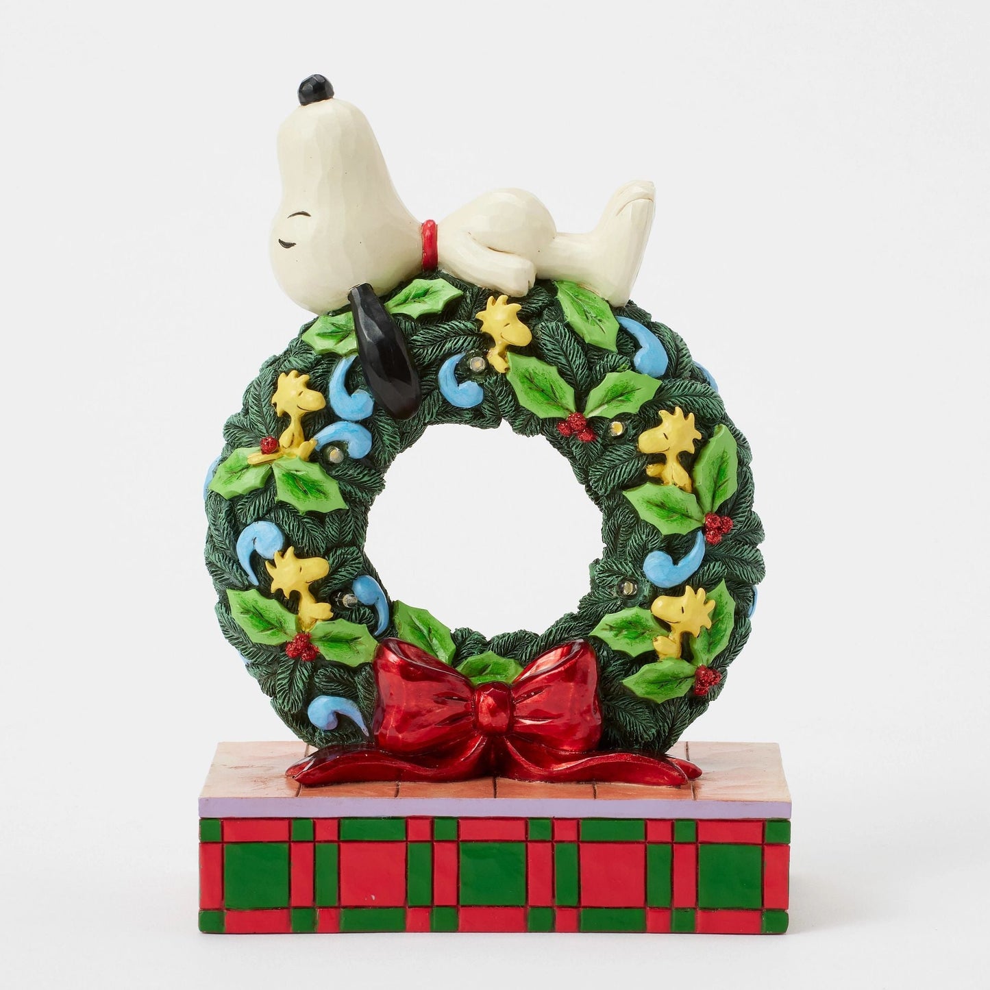 Snoopy Sleeping on LED Wreath