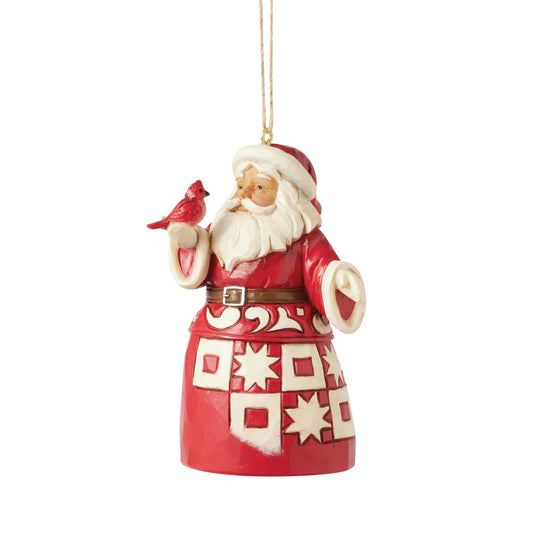 Nordic Noel Santa Ornament