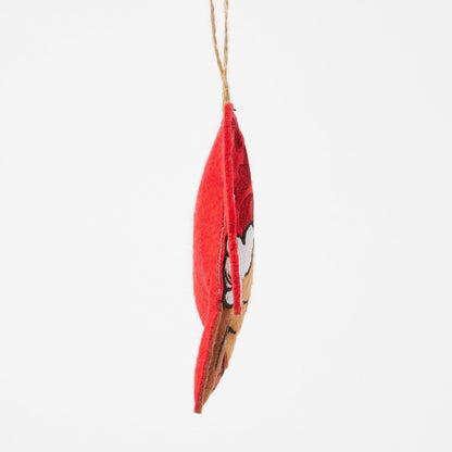 Felt Max in Santa Hat Ornament