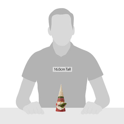 Christmas Gnome Holding Holly