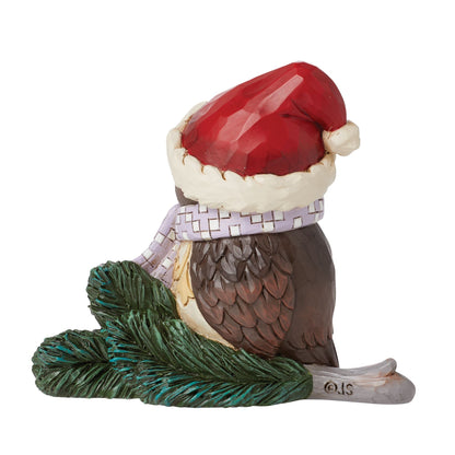Mini Owl with Santa Hat Fig
