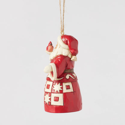 Nordic Noel Santa Ornament
