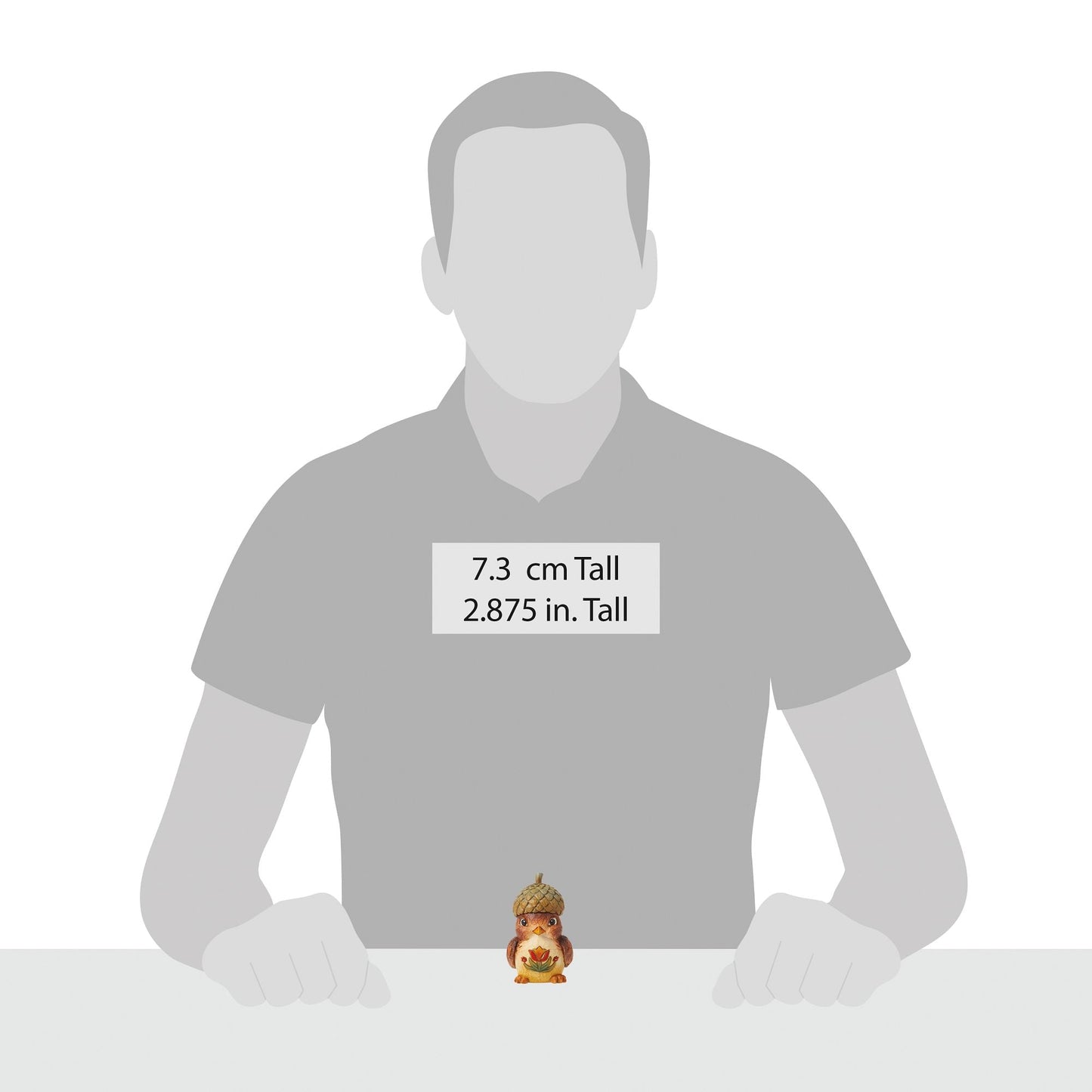 Bird with Acorn Hat Figurine