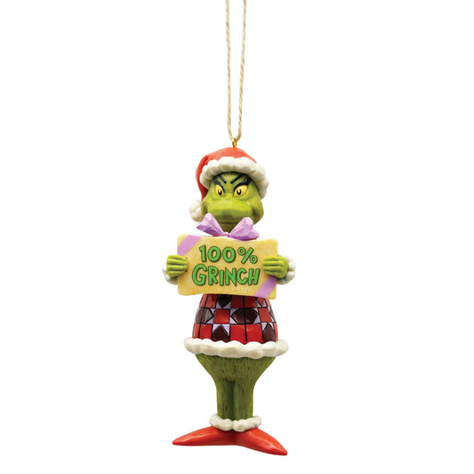 100% Grinch PVC Ornament