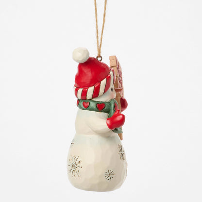 Snowman Peace & Joy Sign Orn
