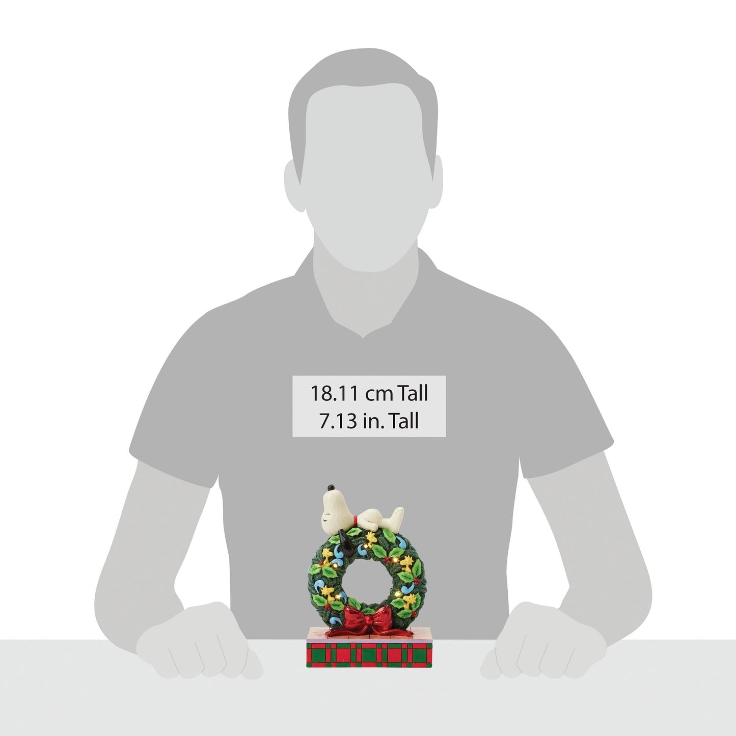 Snoopy Sleeping on LED Wreath