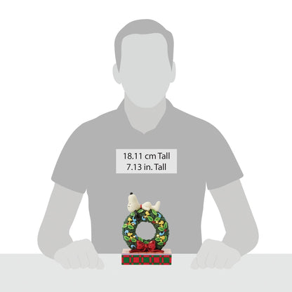 Snoopy Sleeping on LED Wreath