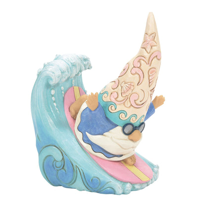Coastal Gnome Surfing Figurine