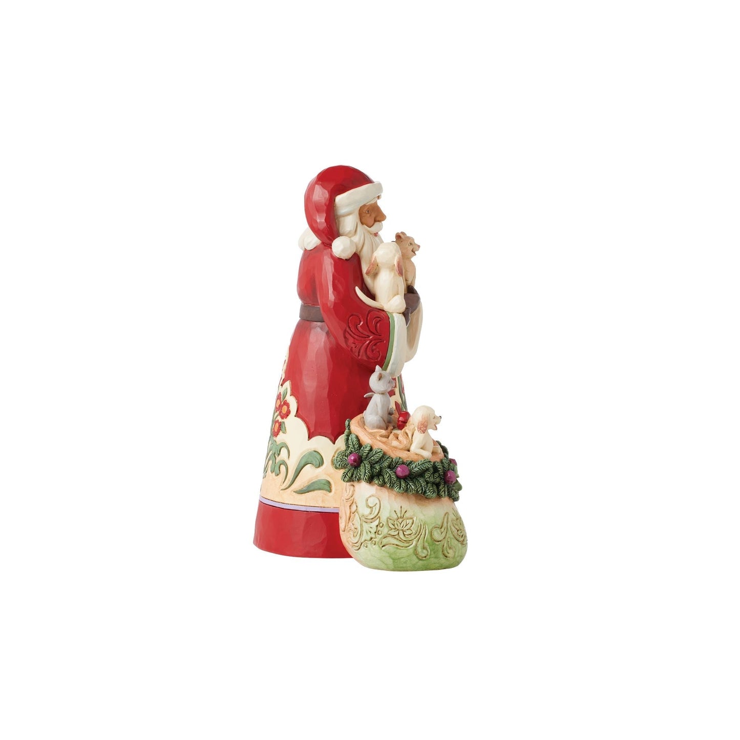 Santa with Pets Figurine