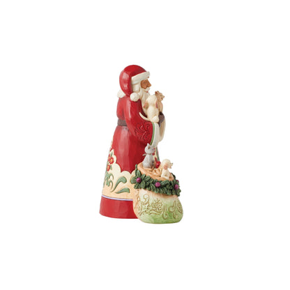 Santa with Pets Figurine