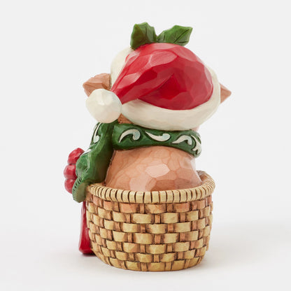 Highland Cow in Basket Mini