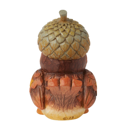 Bird with Acorn Hat Figurine