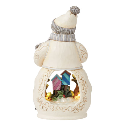 Snowman with Open Scene�LED Fi