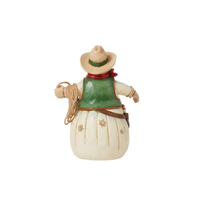 Cowboy Snowman Figurine