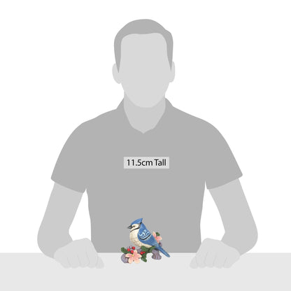 Blue Jay with Flowers