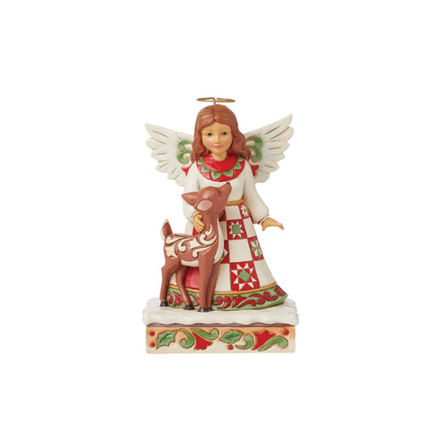 Angel with Deer Figurine