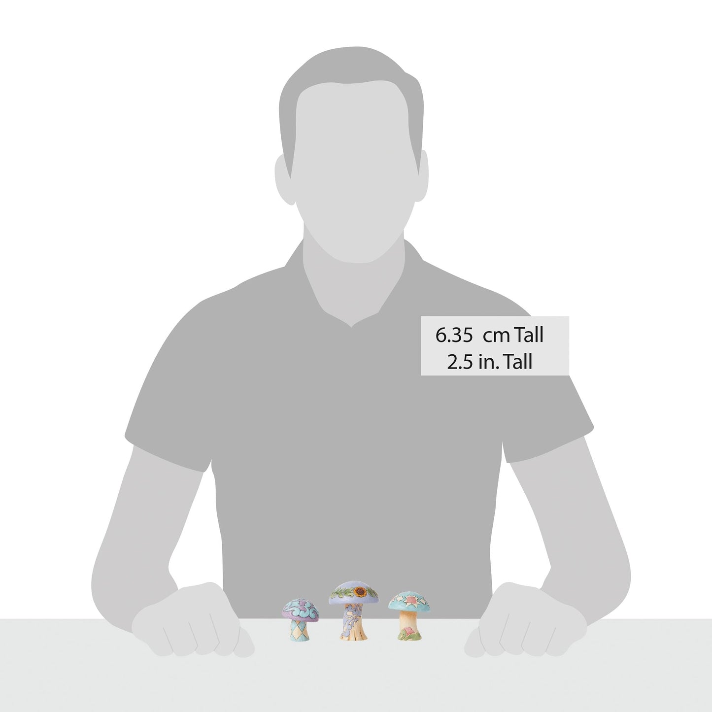 Mushrooms Set of 3 Figurines