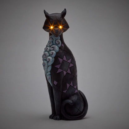 Vintage Cat with LED Glow Eyes
