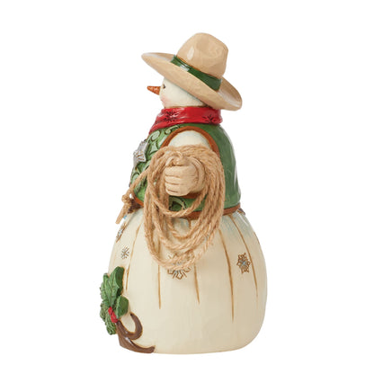 Cowboy Snowman Figurine