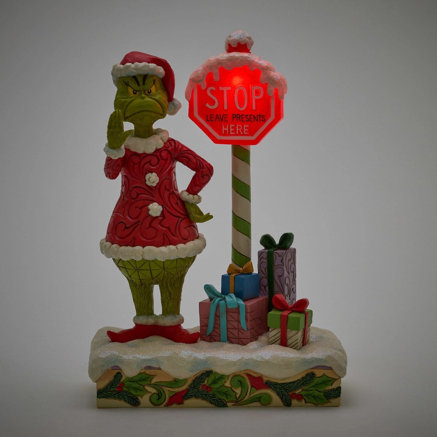 Grinch by Stop Sign LED Fig
