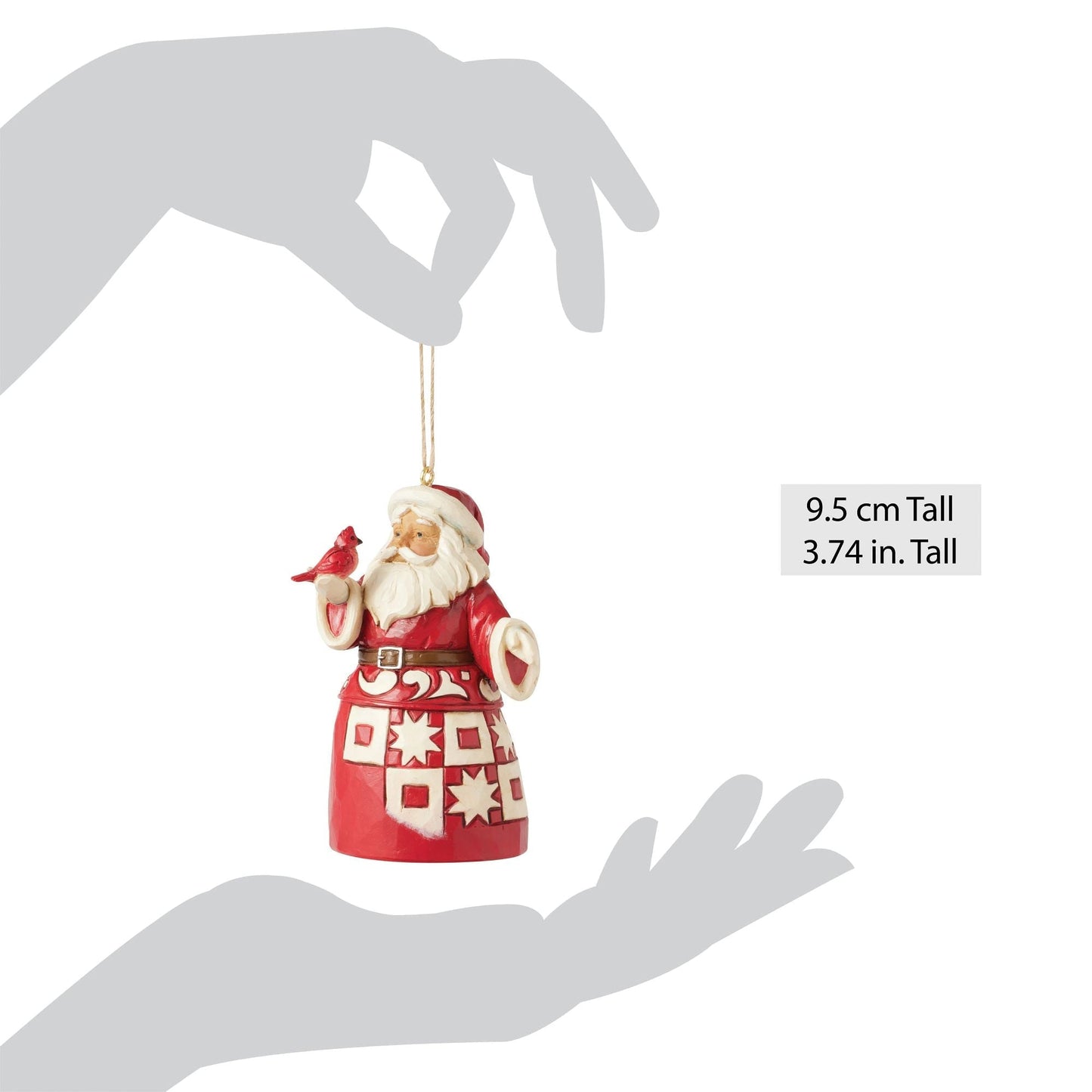 Nordic Noel Santa Ornament
