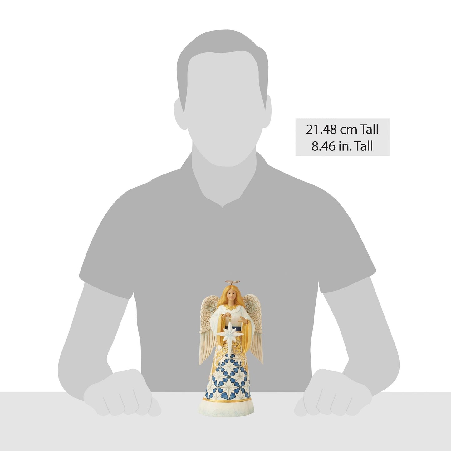 Blue & Gold Angel Figurine