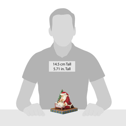 Santa Kneeling over Baby Jesus